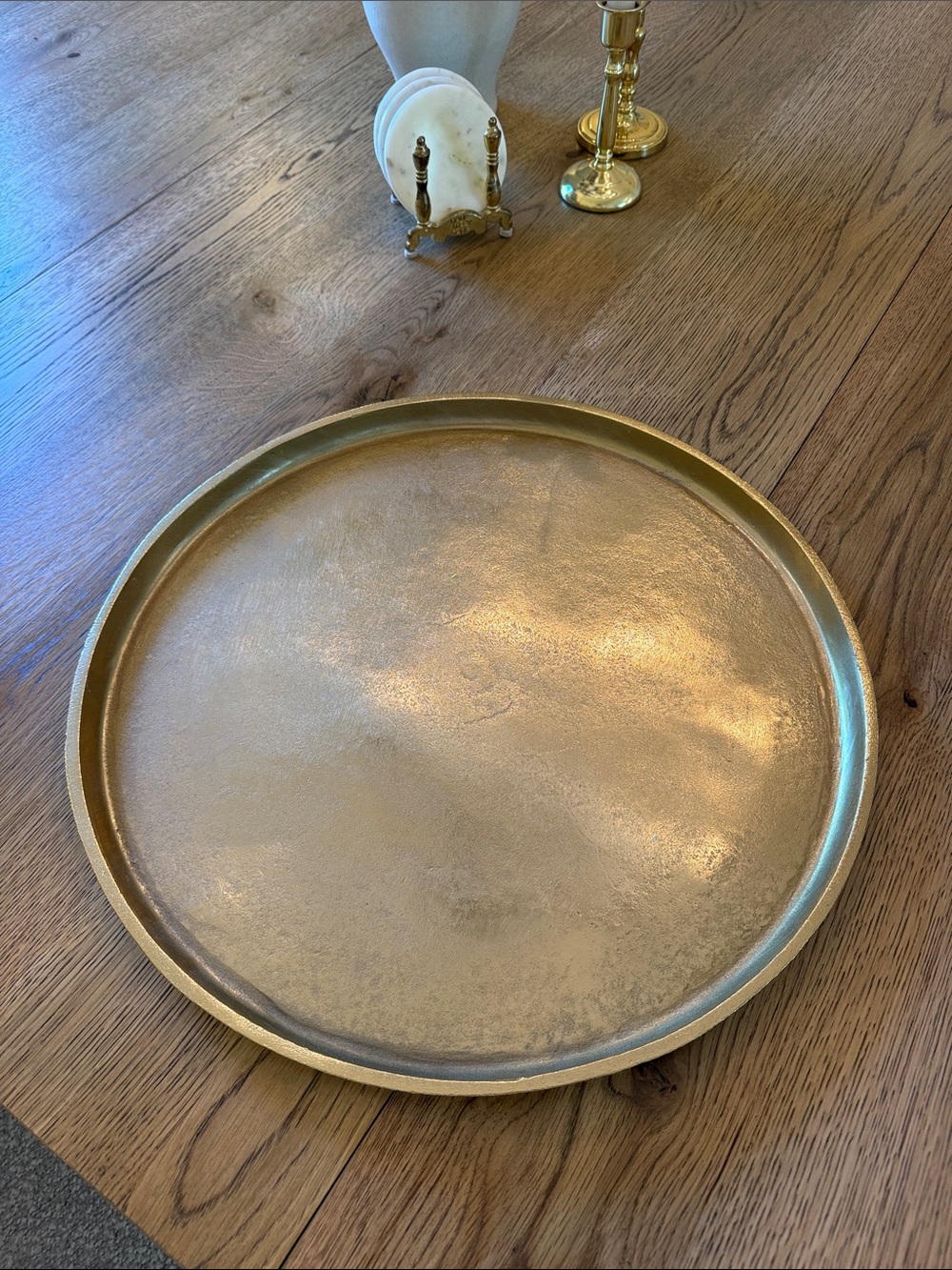 Threshold Metallic Gold Round Serving Tray